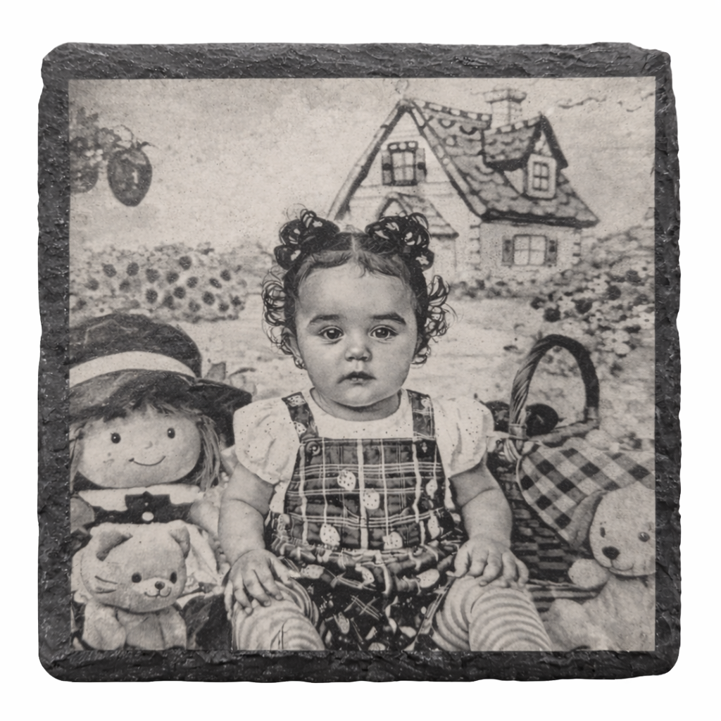 Custom made Rock slate coaster (photos)