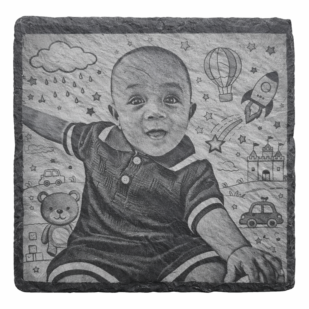 Custom made Rock slate coaster (photos)